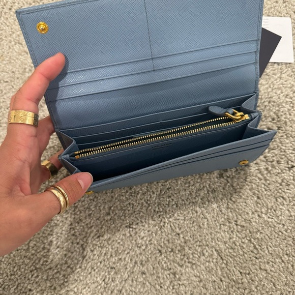 Prada light blue long wallet - Picture 8 of 14